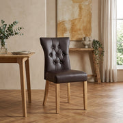 Silla Polipiel Madera - Bradbury Marrón