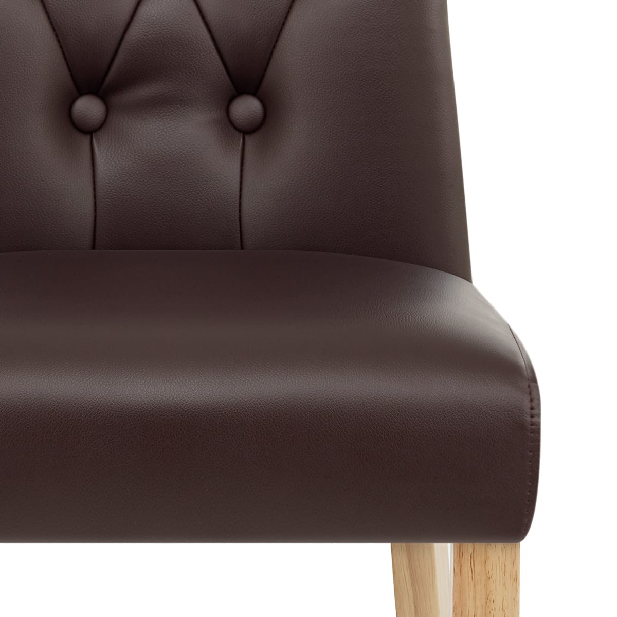 Silla Polipiel Madera - Bradbury Marrón