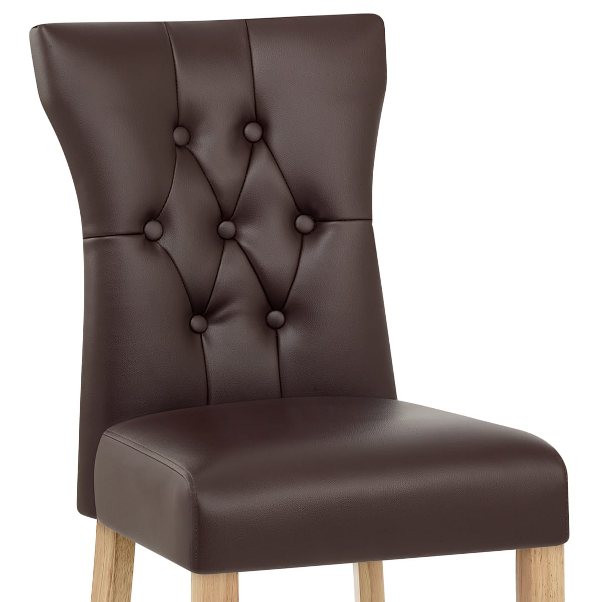 Silla Polipiel Madera - Bradbury Marrón
