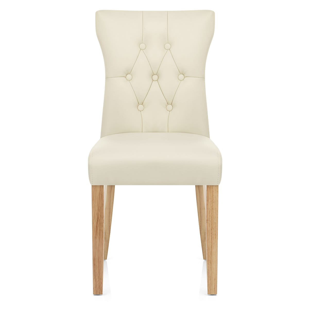 Silla Polipiel Madera - Bradbury Crema