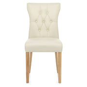 Silla Polipiel Madera - Bradbury Crema