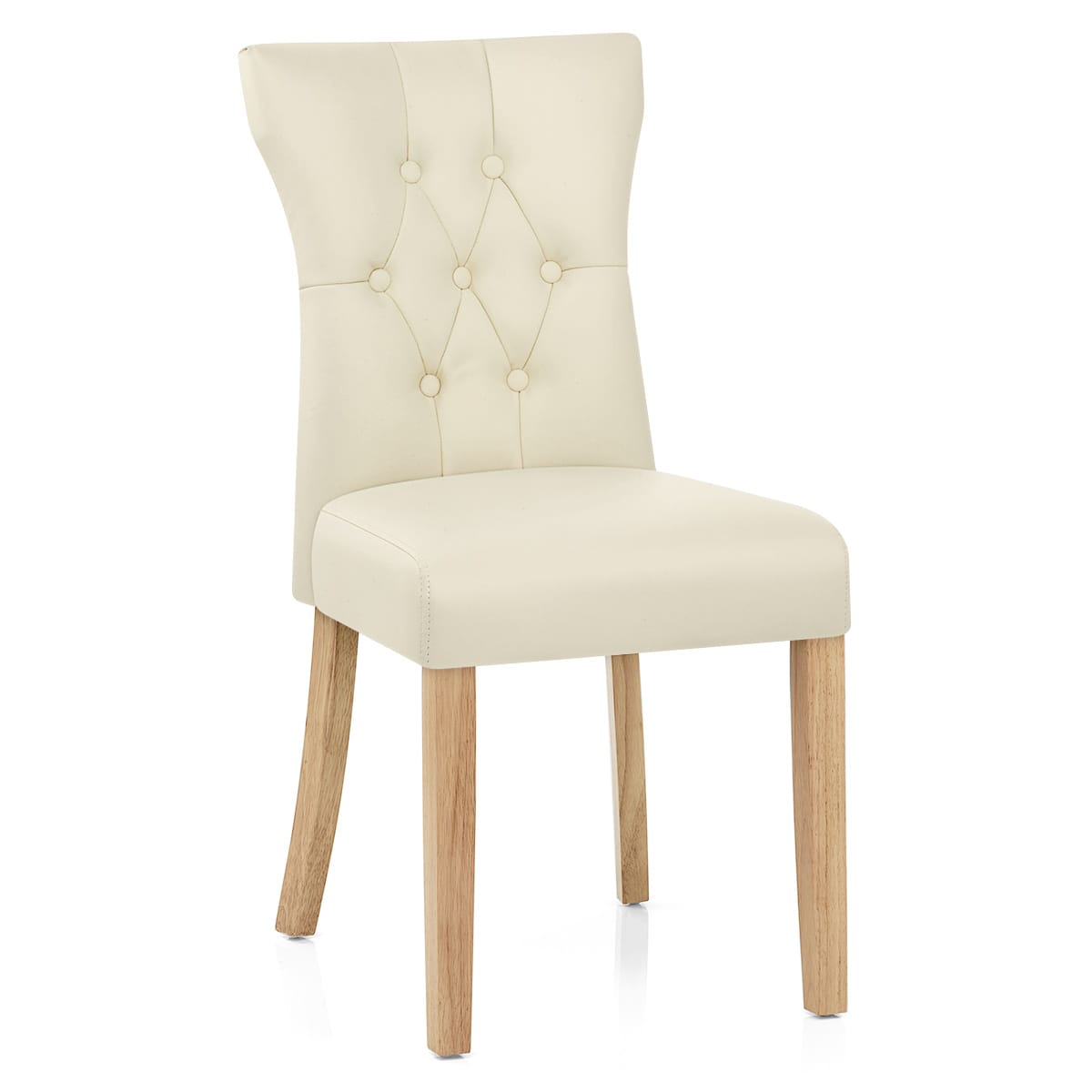 Silla Polipiel Madera - Bradbury Crema