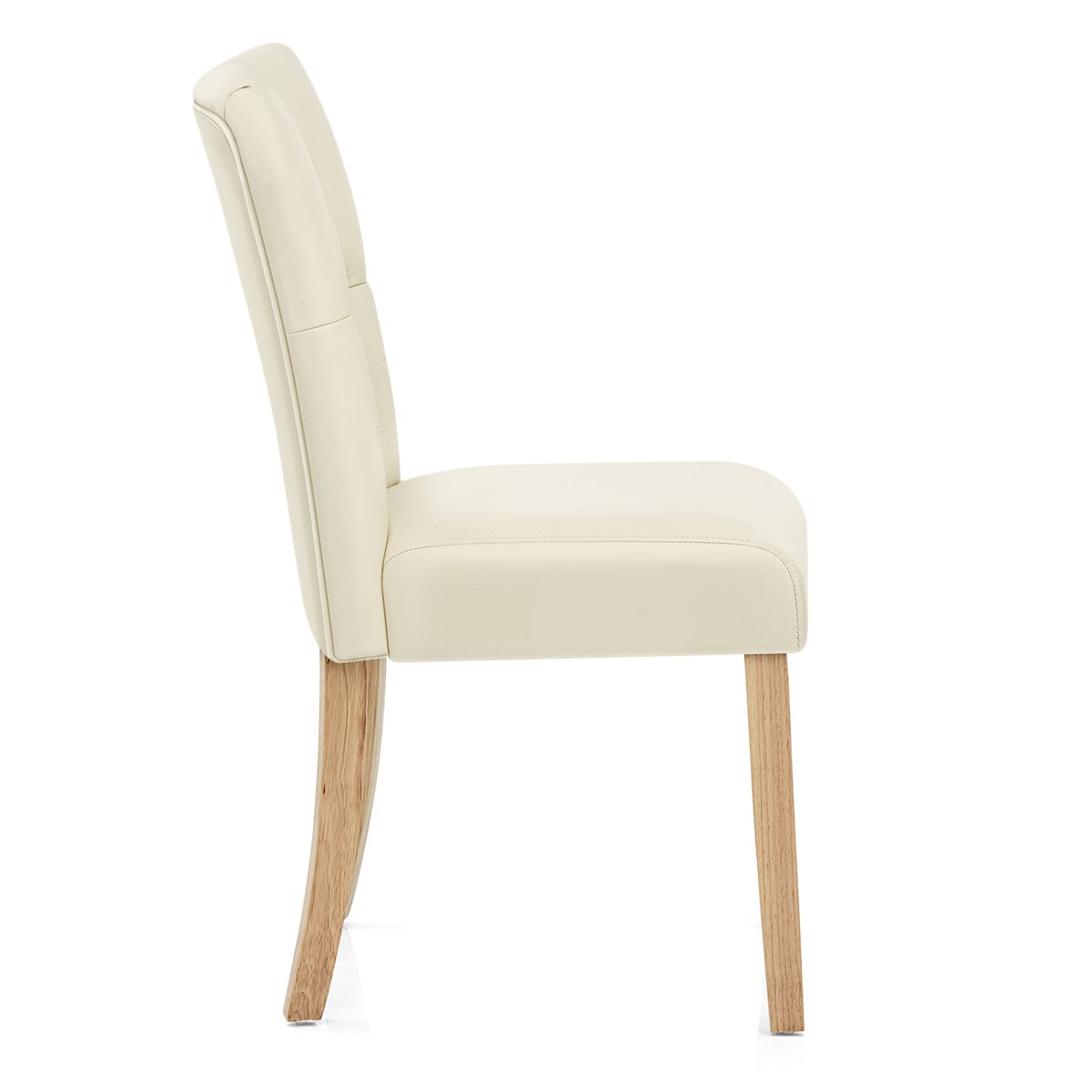 Silla Polipiel Madera - Bradbury Crema