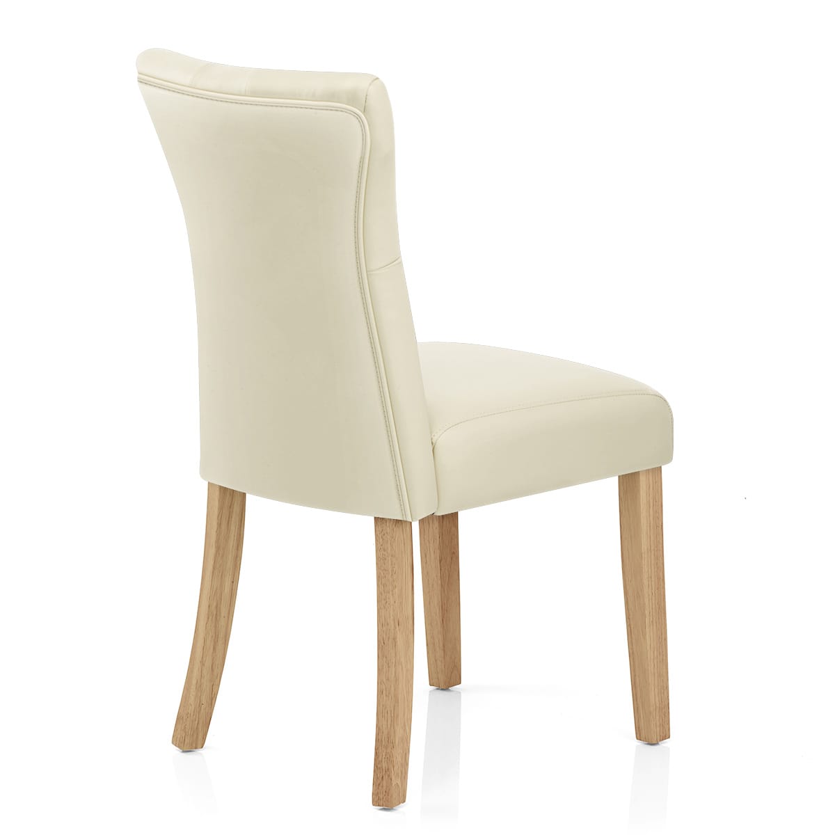 Silla Polipiel Madera - Bradbury Crema