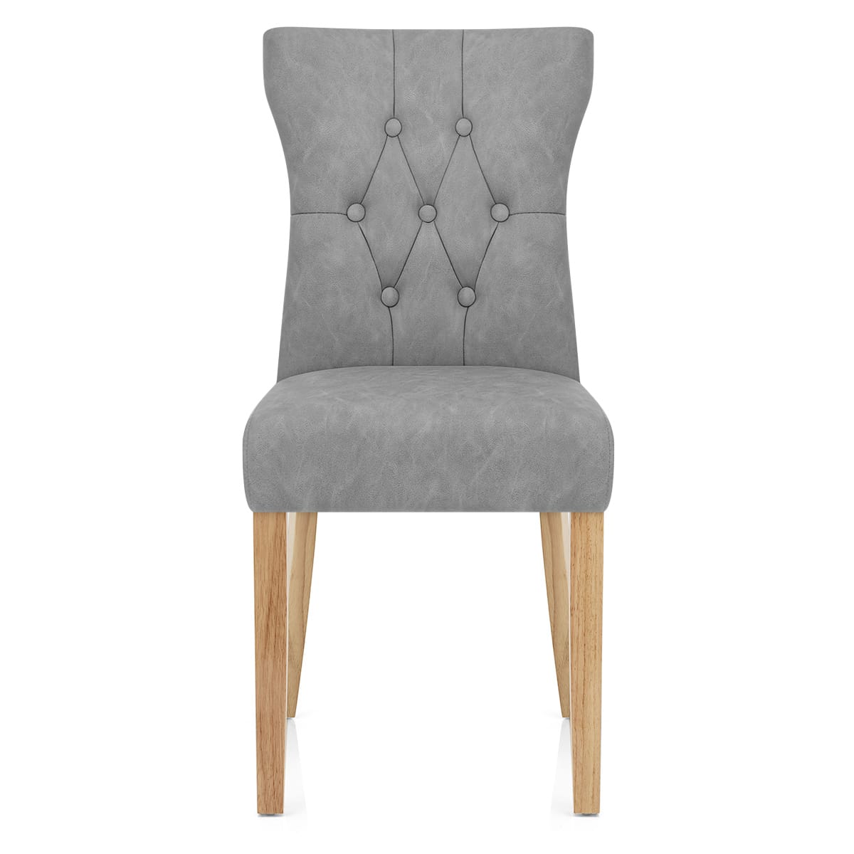 Silla Polipiel Madera - Bradbury Gris