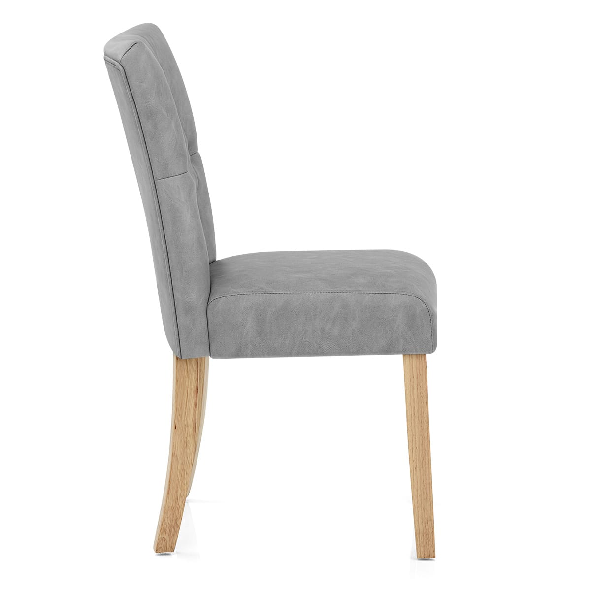 Silla Polipiel Madera - Bradbury Gris