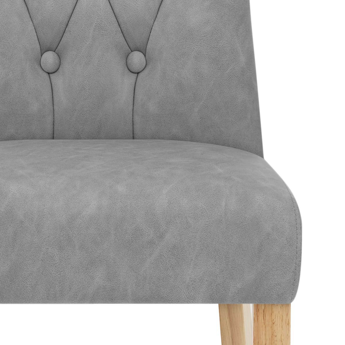 Silla Polipiel Madera - Bradbury Gris