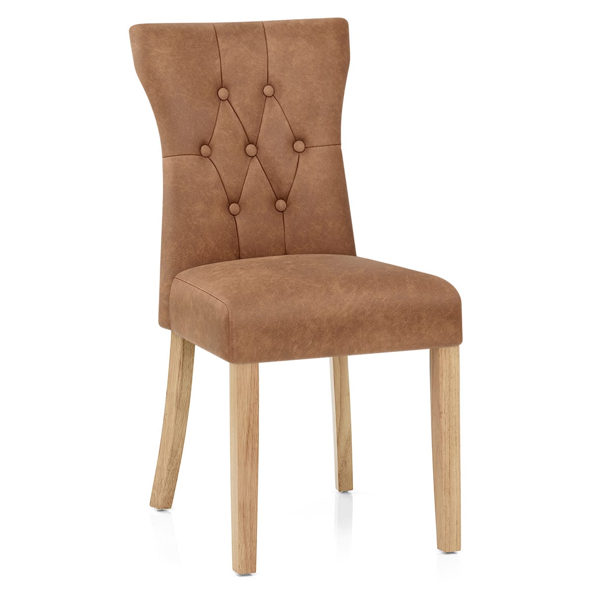 Silla Polipiel Madera - Bradbury Marrón Antiguo