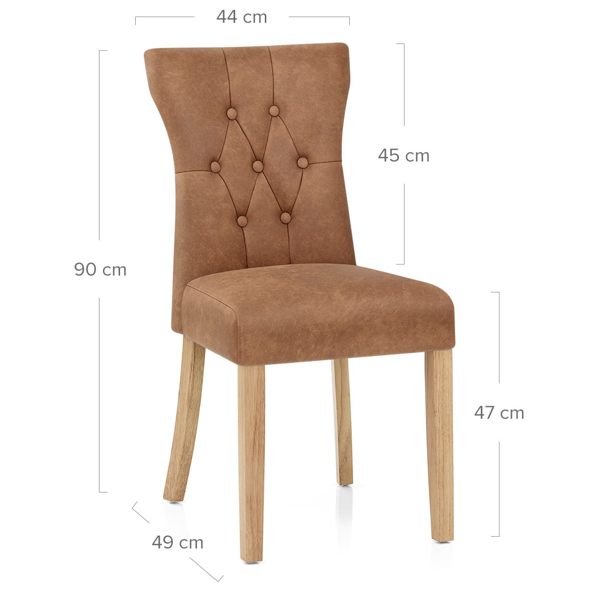Silla Polipiel Madera - Bradbury Marrón Antiguo