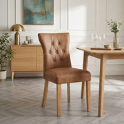 Silla Polipiel Madera - Bradbury Marrón Antiguo
