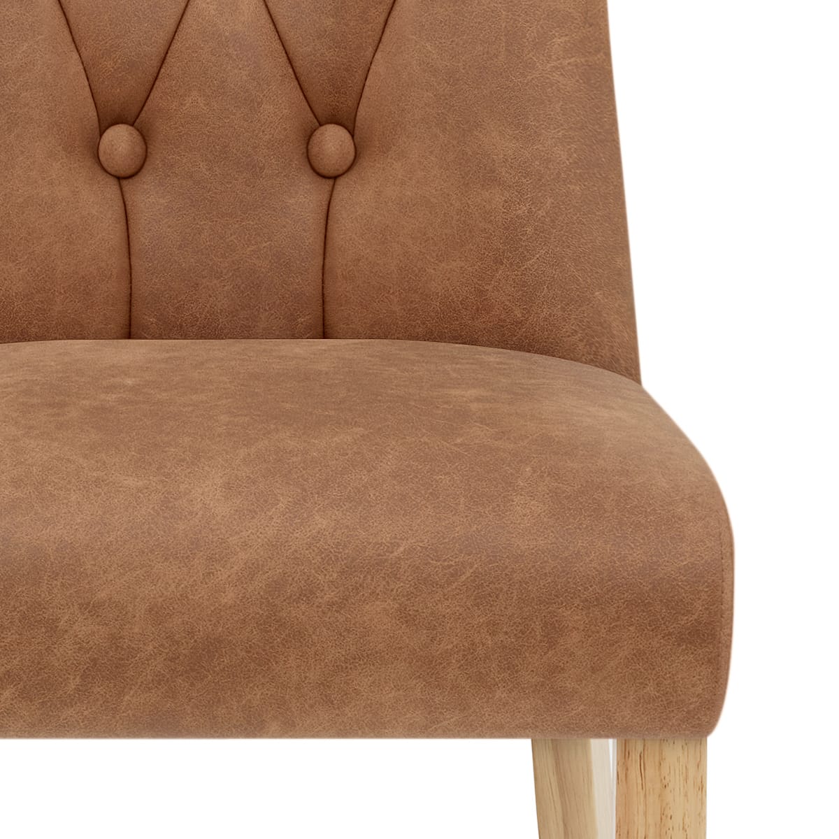 Silla Polipiel Madera - Bradbury Marrón Antiguo