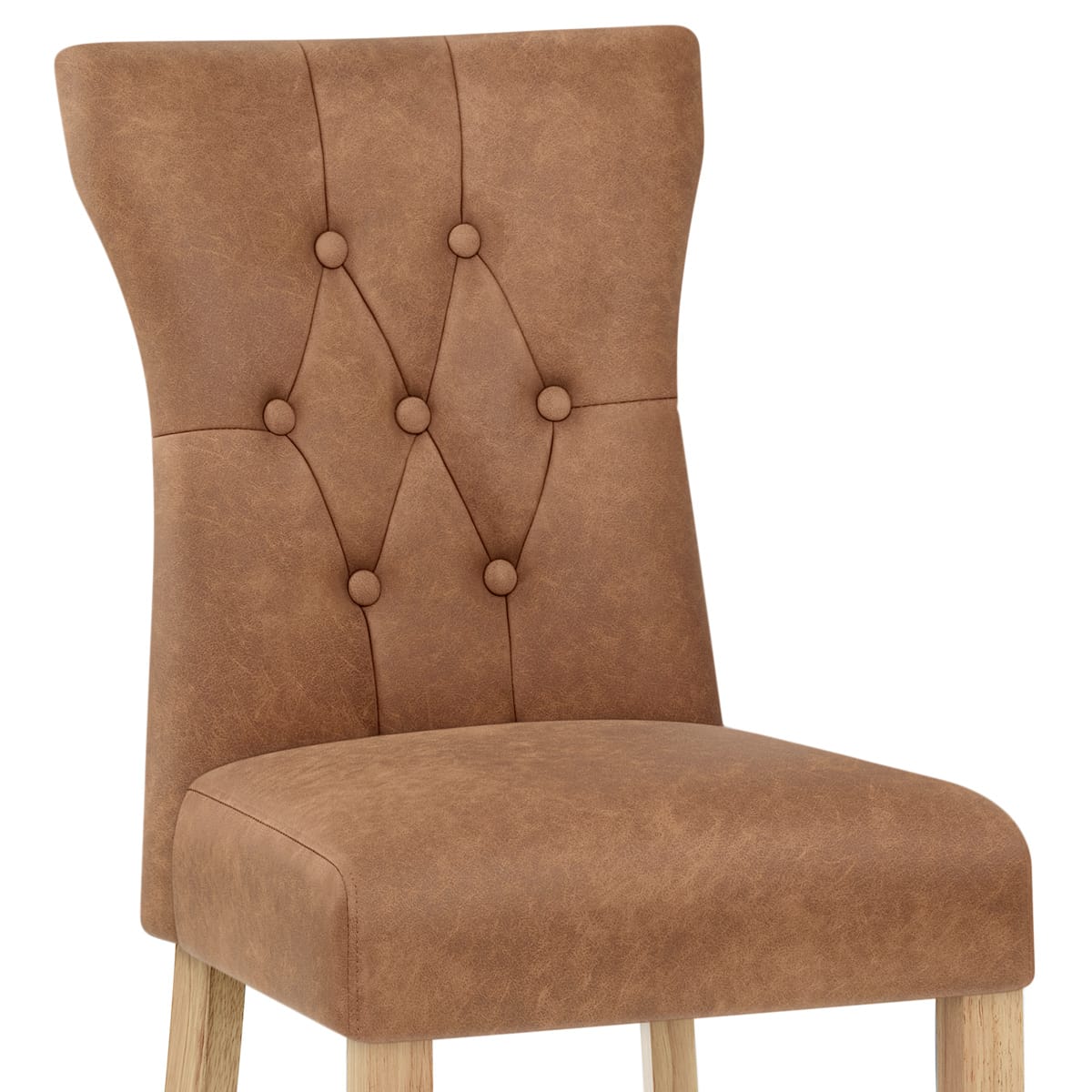 Silla Polipiel Madera - Bradbury Marrón Antiguo