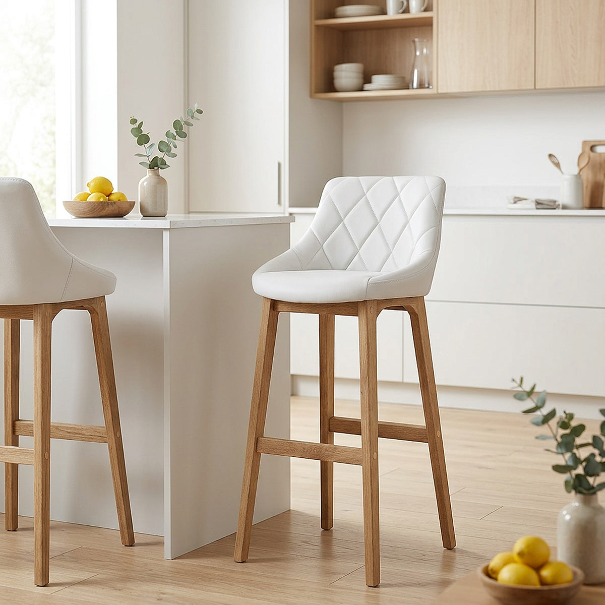Taburete Madera - Breeze Blanco
