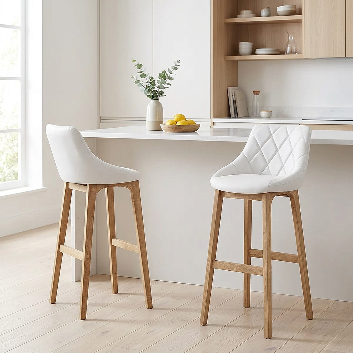 Taburete Madera - Breeze Blanco
