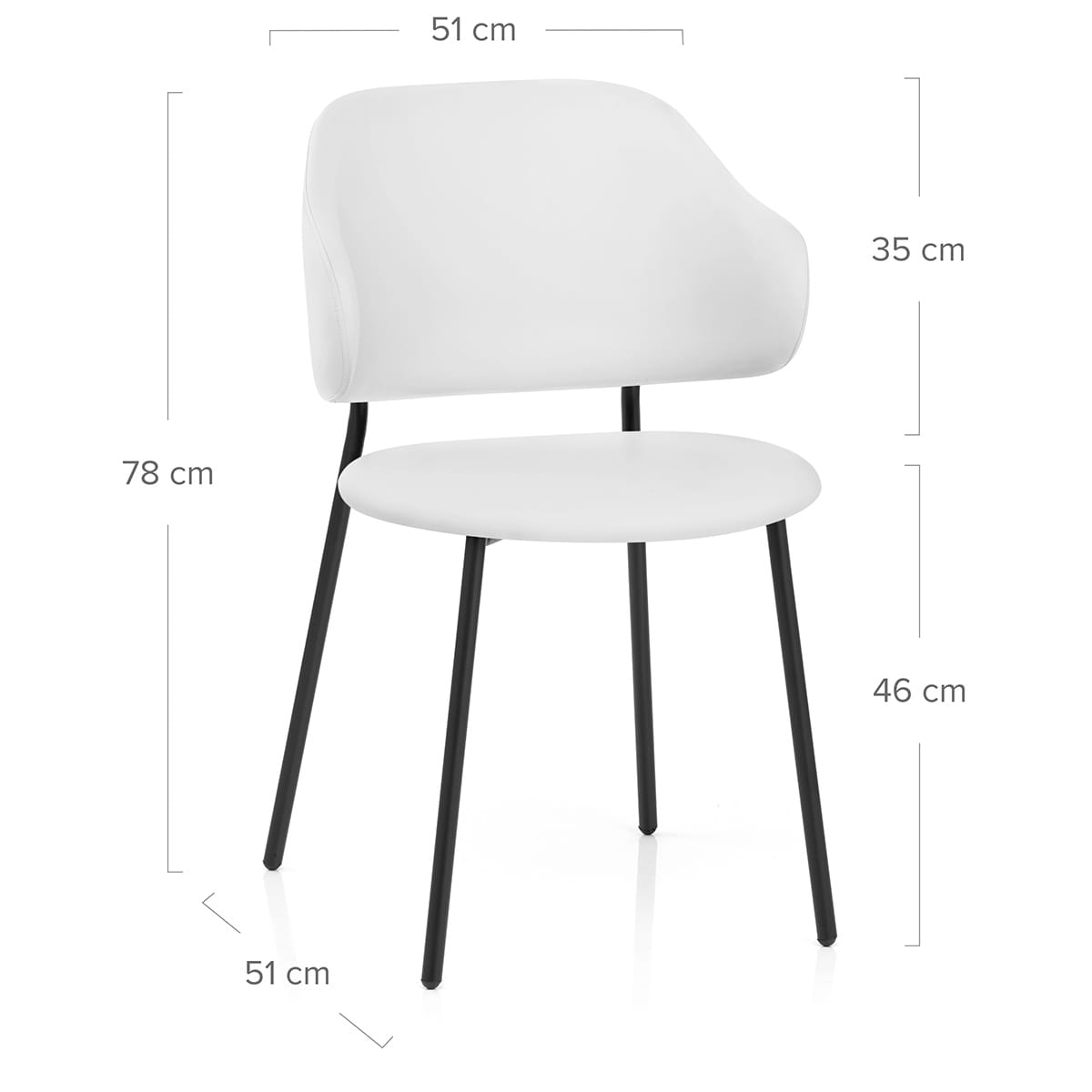 Silla Sintético - Brodie Blanco