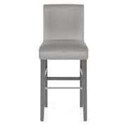 Taburete Madera Terciopelo - Brunswick Gris