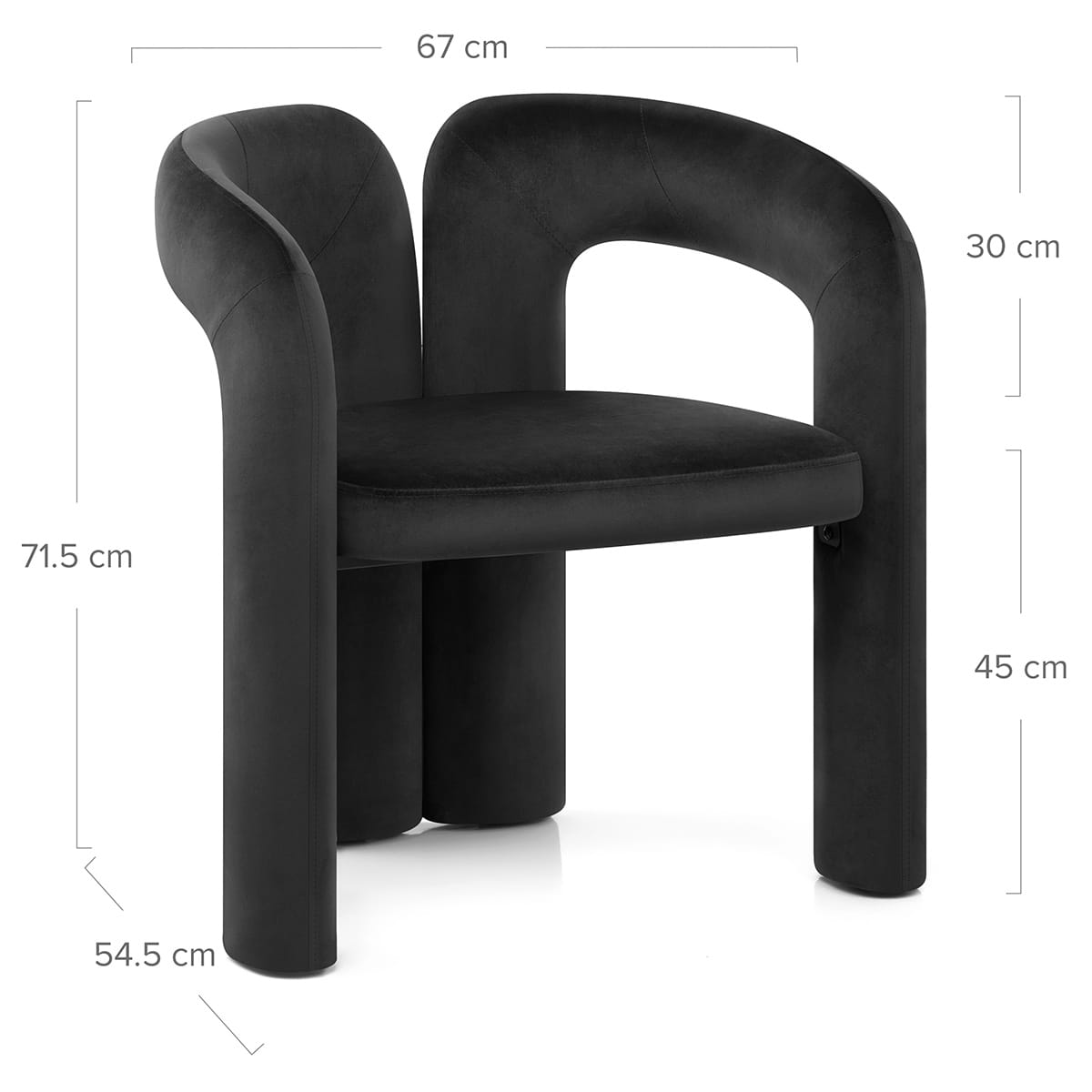 Silla Terciopelo - Bubble Negro