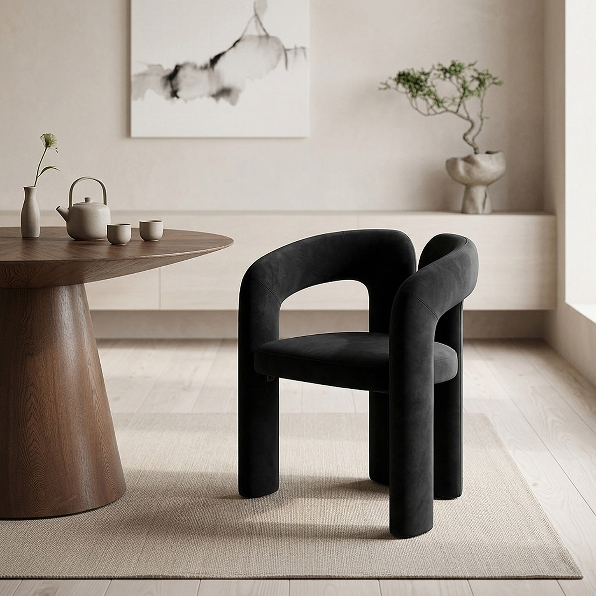 Silla Terciopelo - Bubble Negro