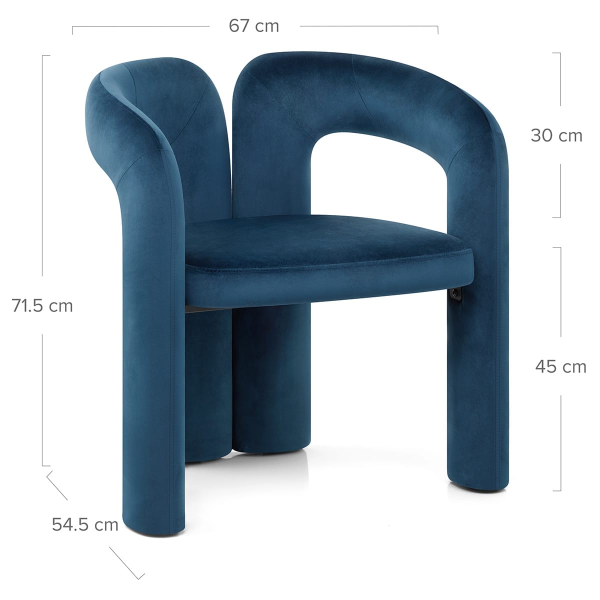 Silla Terciopelo - Bubble Azul