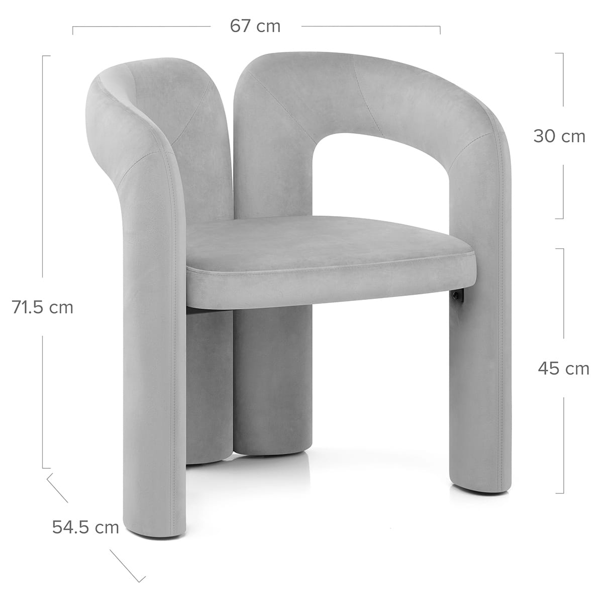 Silla Terciopelo - Bubble Gris