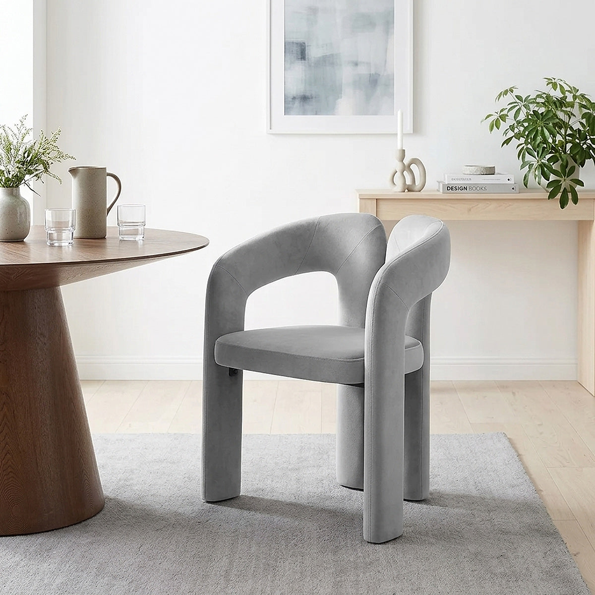 Silla Terciopelo - Bubble Gris