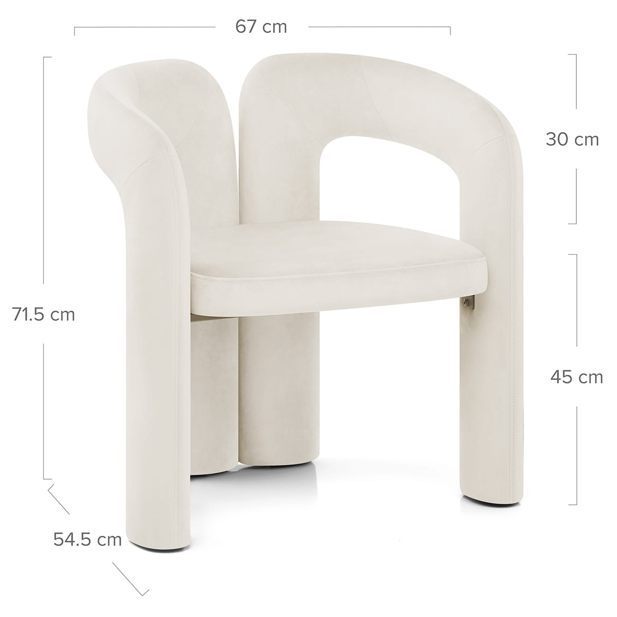 Silla Terciopelo - Bubble Crema