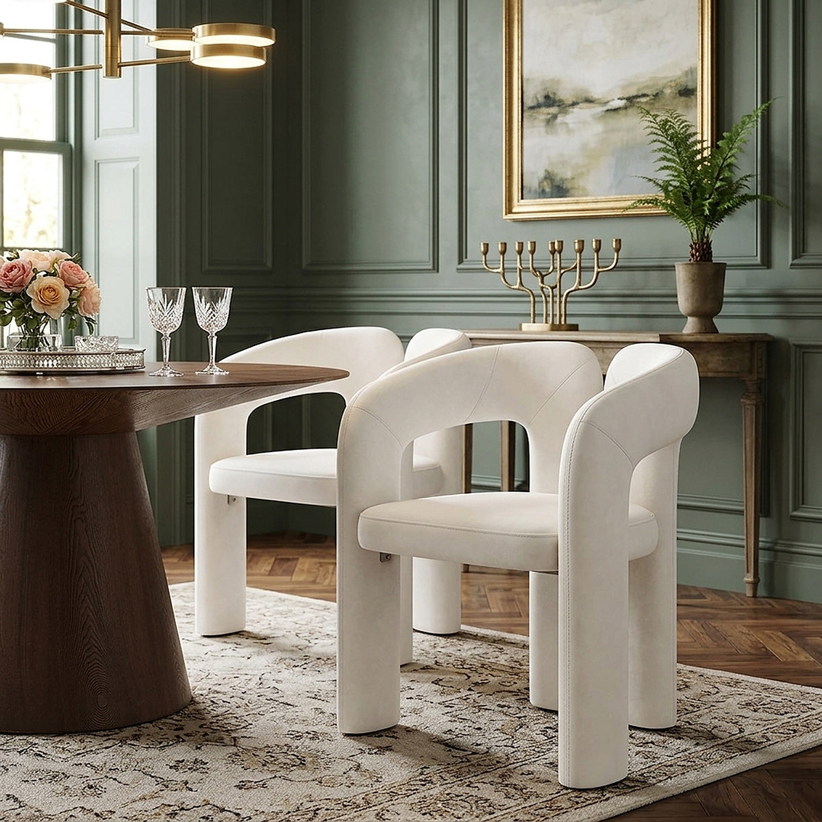 Silla Terciopelo - Bubble Crema
