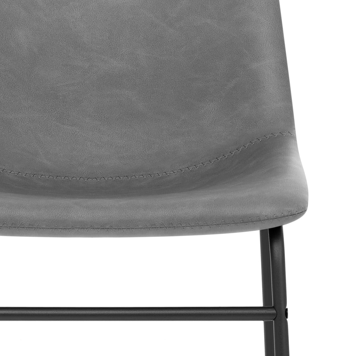 Silla Polipiel Metal - Bucket Gris