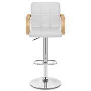 Taburete Polipiel Cromo - Burton Blanco