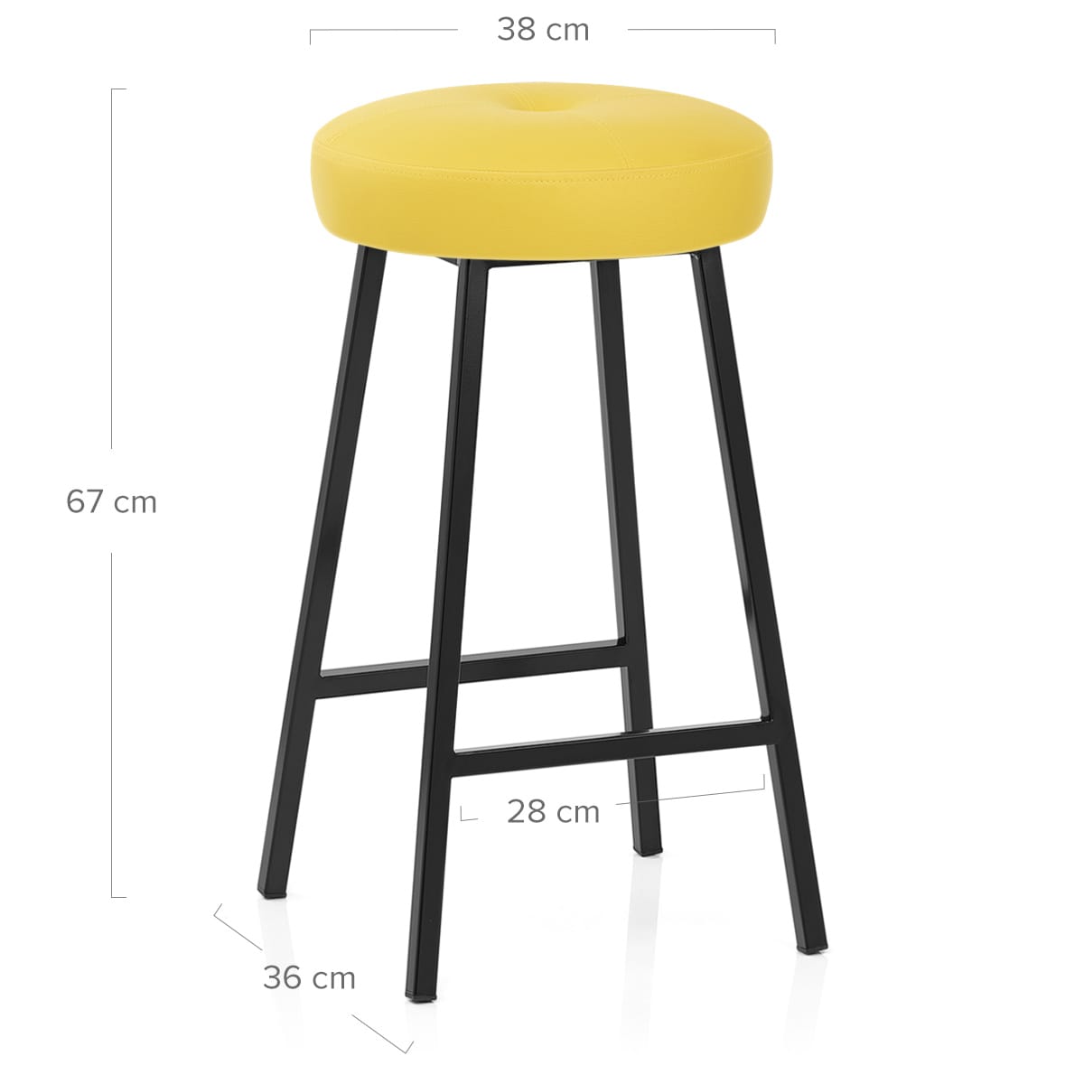 Banqueta Polipiel Satinado - Buzz Amarillo