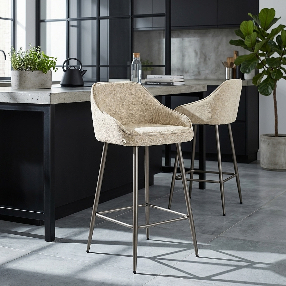 Taburete Tela - Cairns Crema