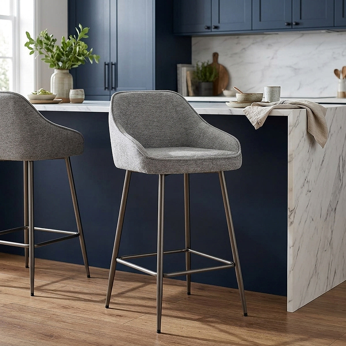 Taburete Tela - Cairns Gris