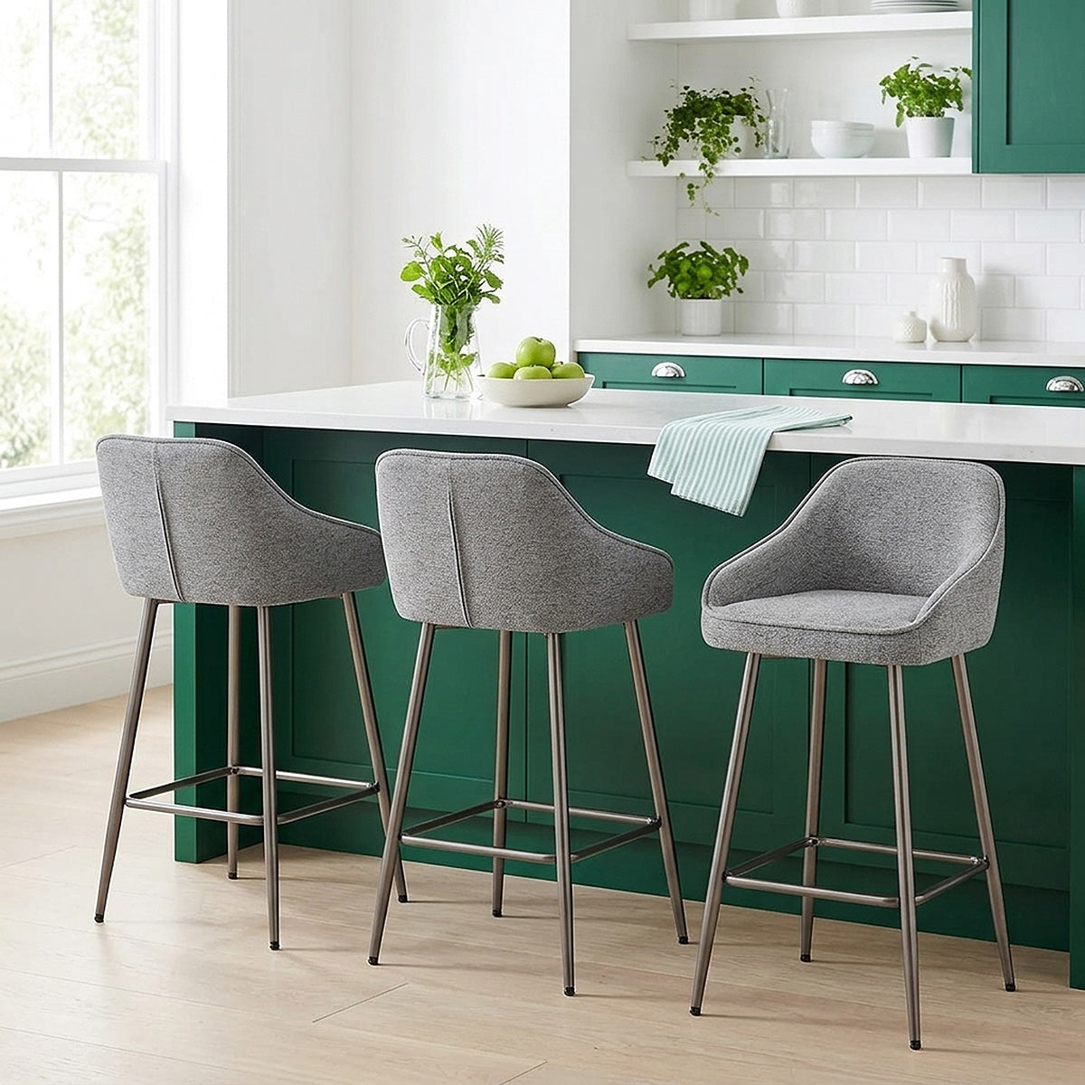 Taburete Tela - Cairns Gris