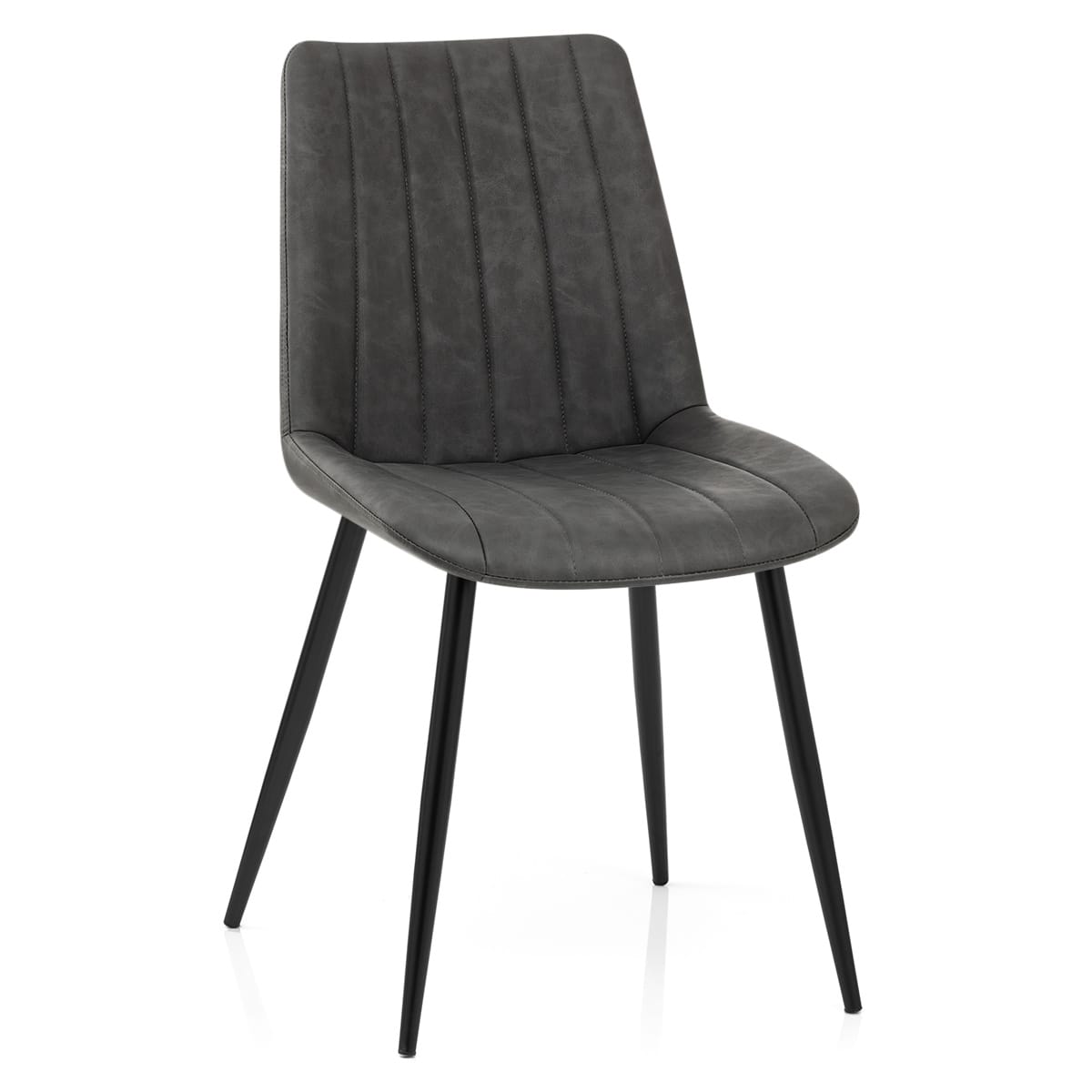 Silla Cuero Sintético Anticado - Camino Gris