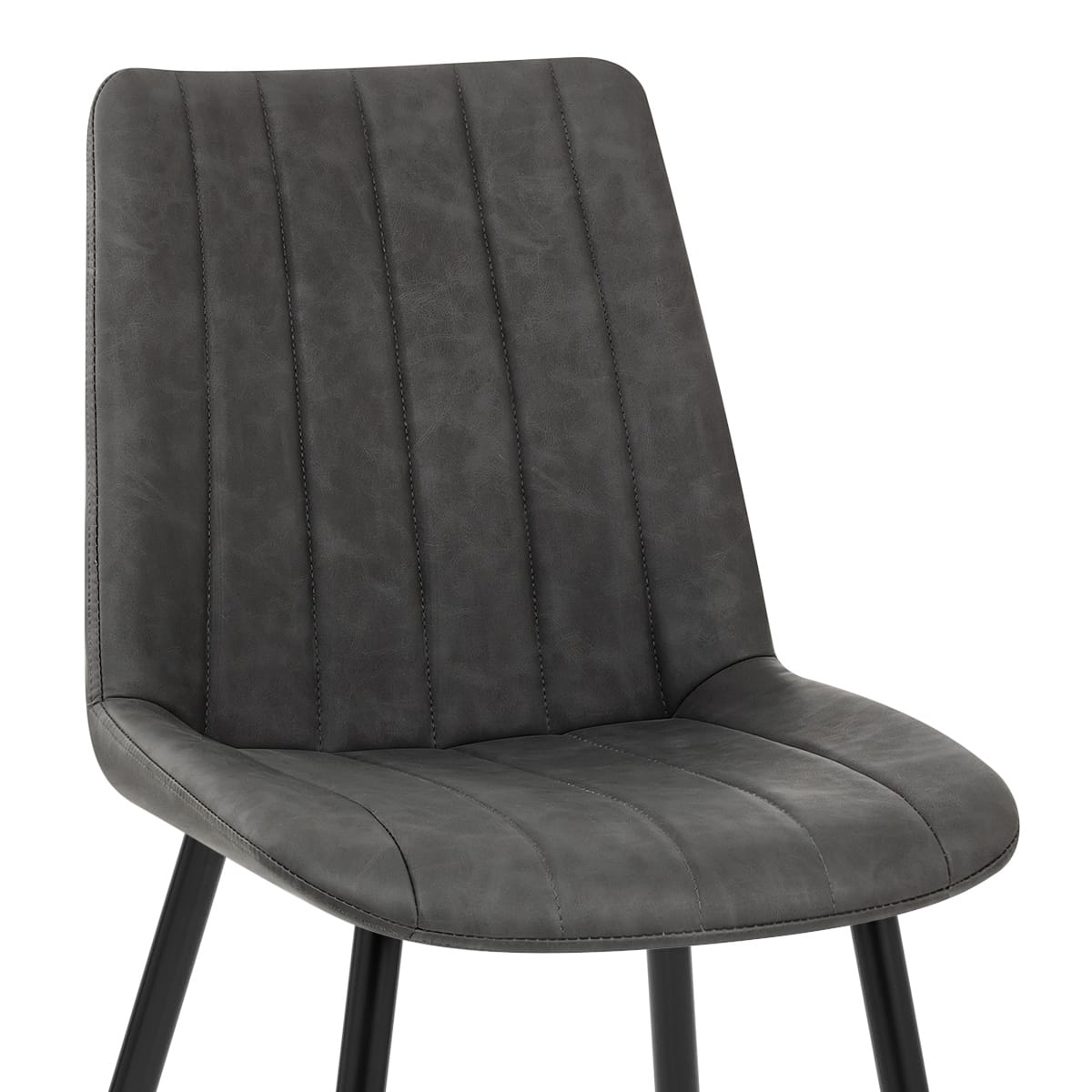 Silla Cuero Sintético Anticado - Camino Gris