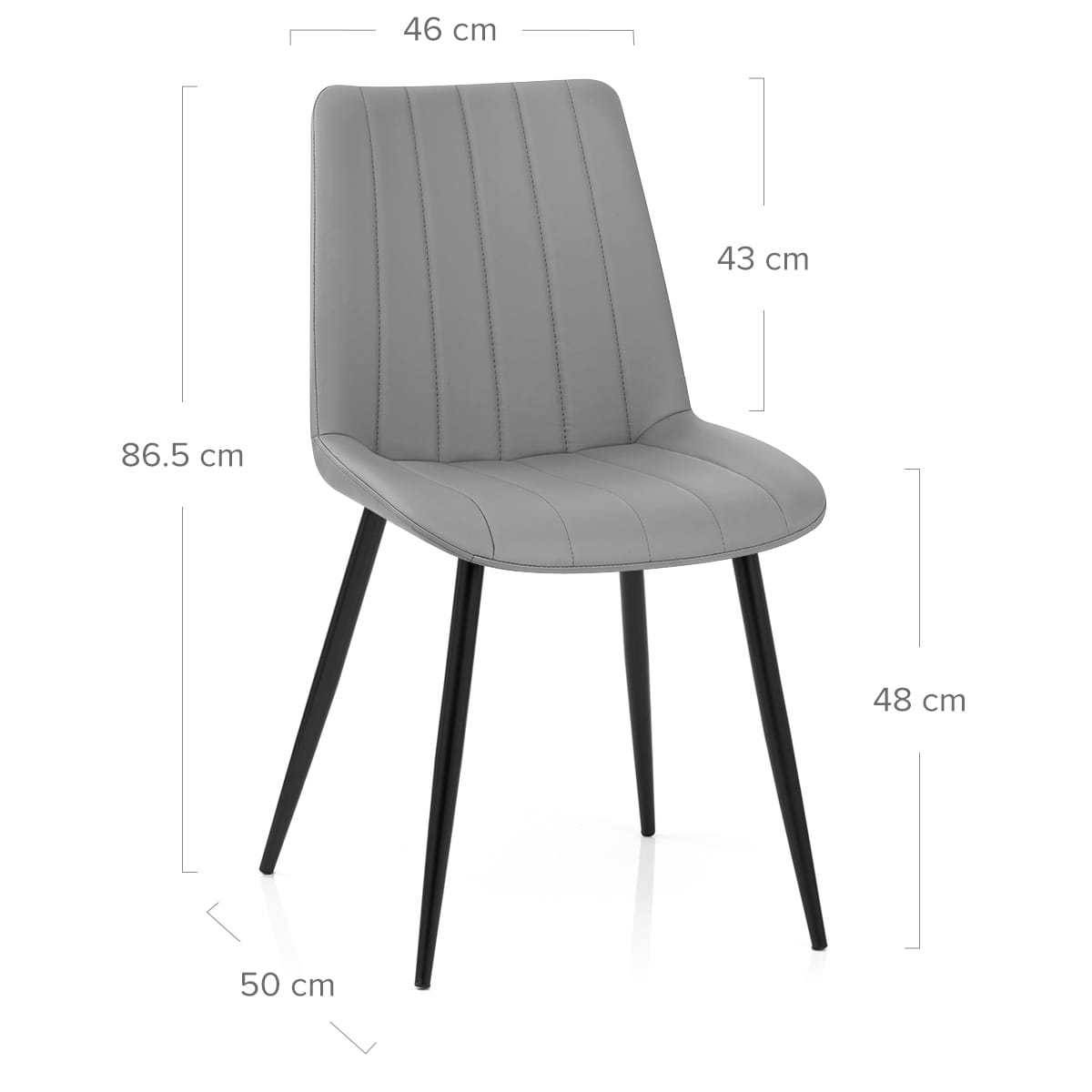 Silla Cuero Sintético - Camino Gris