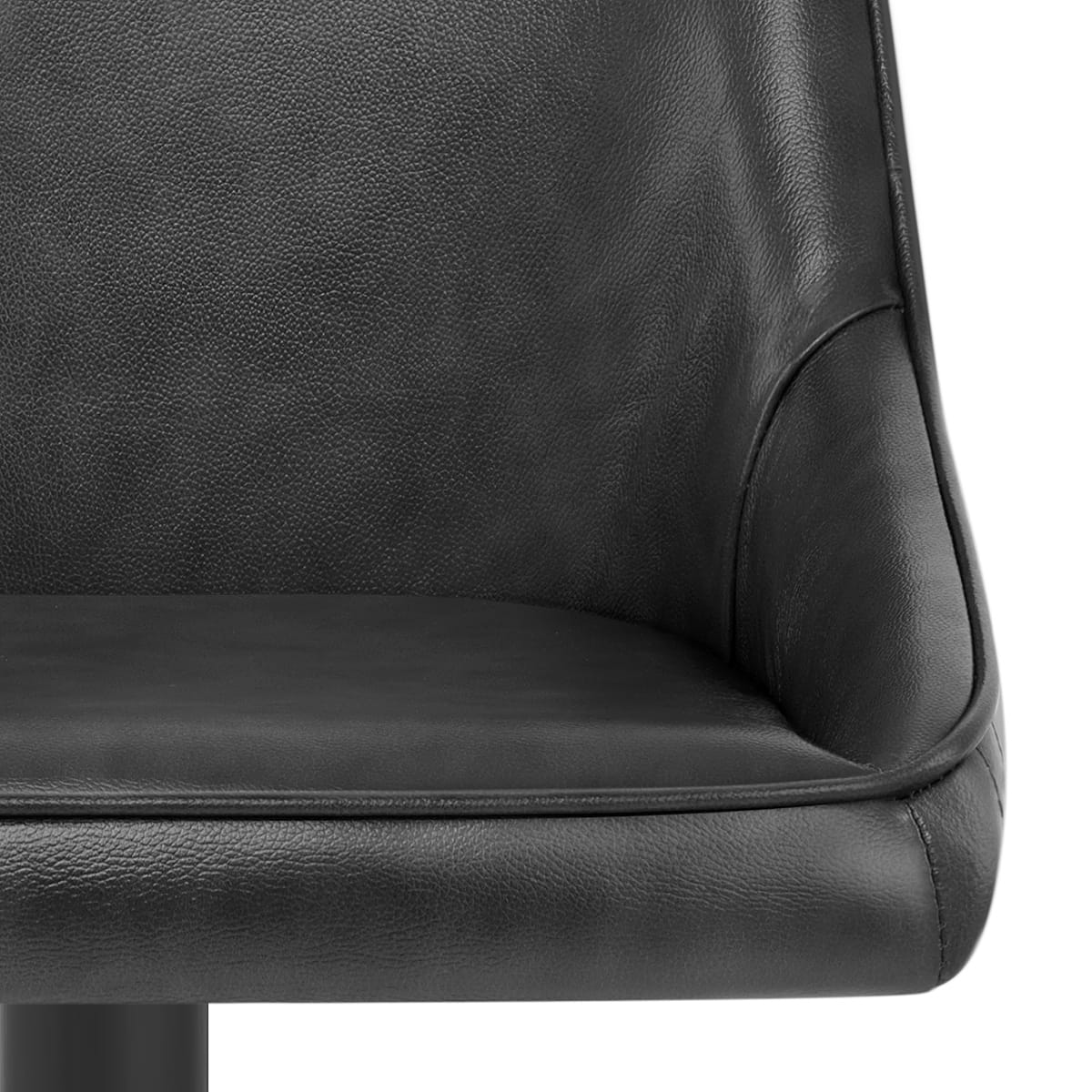 Taburete Cuero Auténtico - Canberra Negro