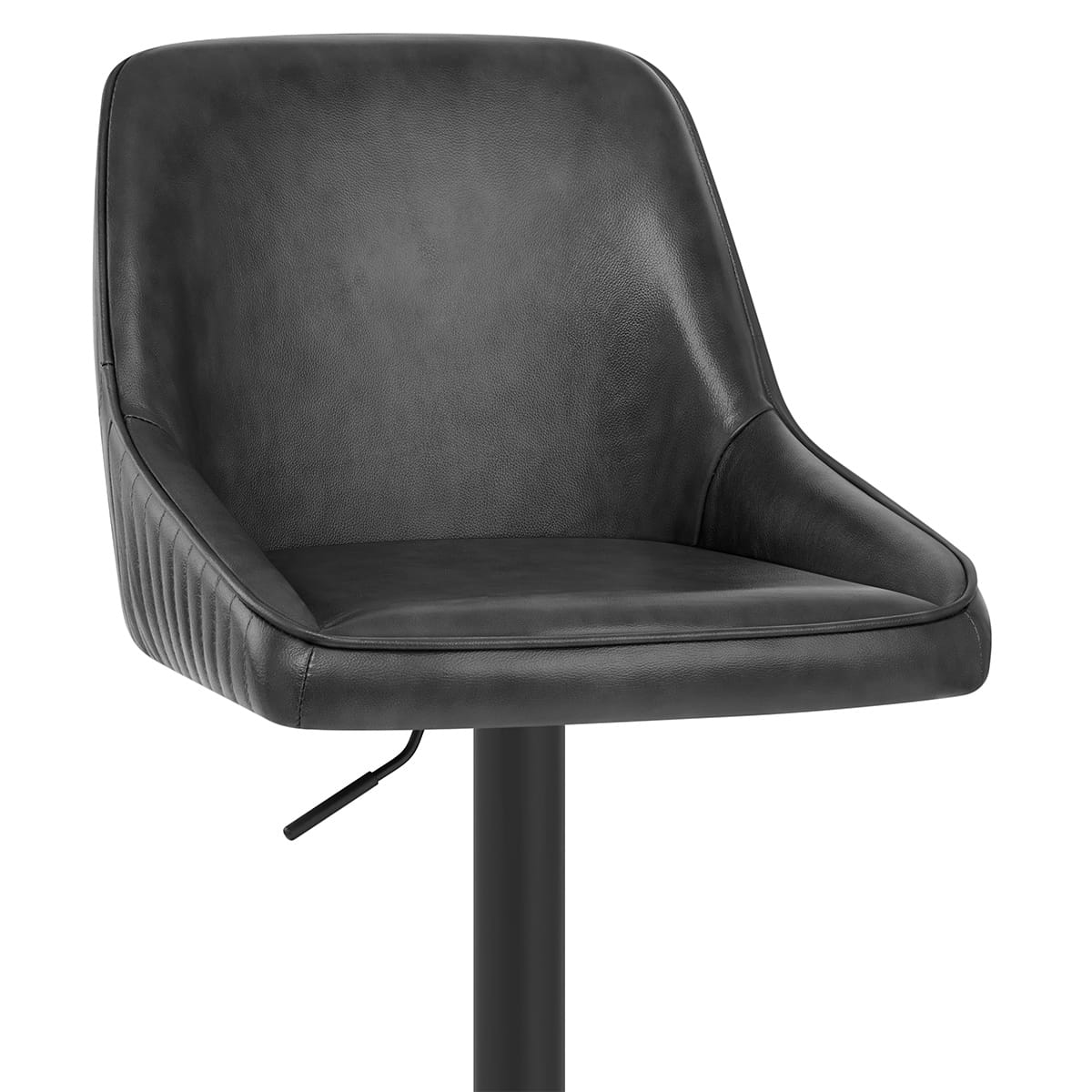 Taburete Cuero Auténtico - Canberra Negro