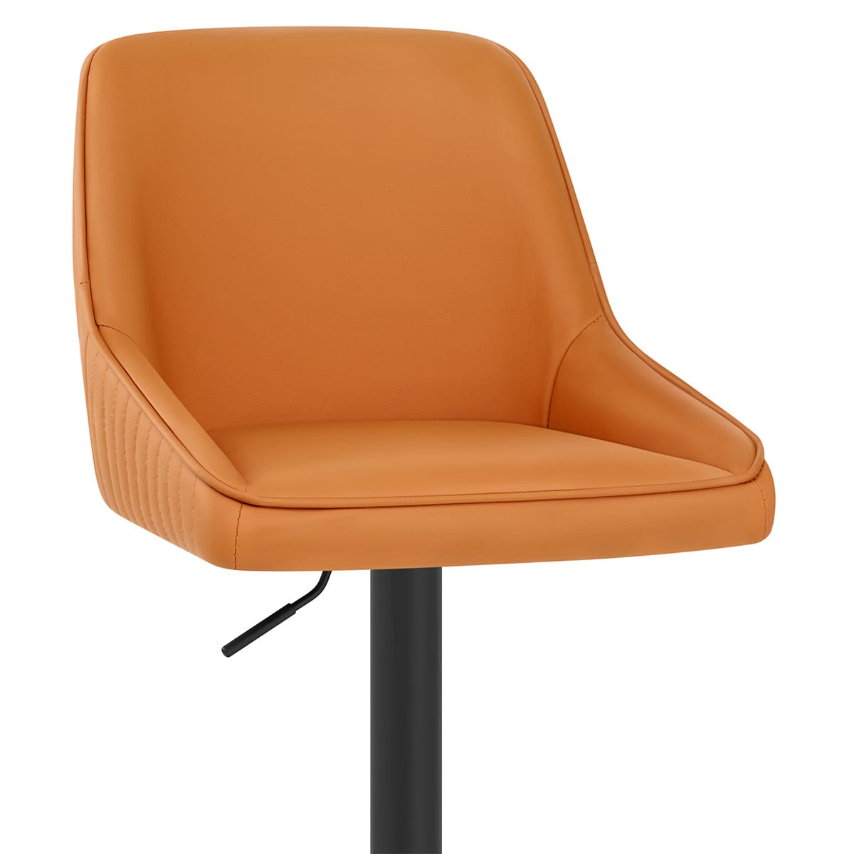 Taburete Cuero Auténtico - Canberra Naranja