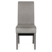 Silla Terciopelo Madera - Carlo Gris