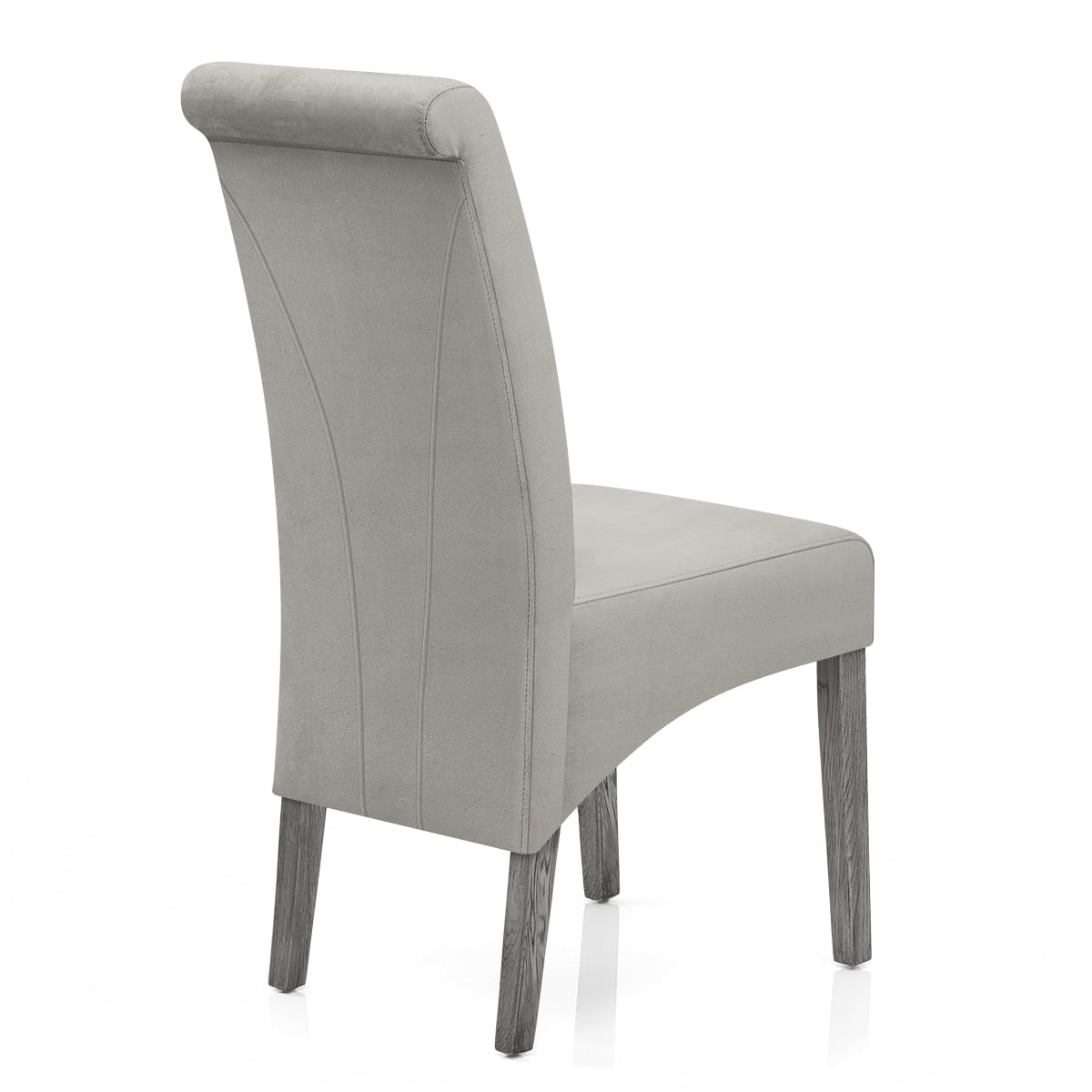 Silla Terciopelo Madera - Carlo Gris