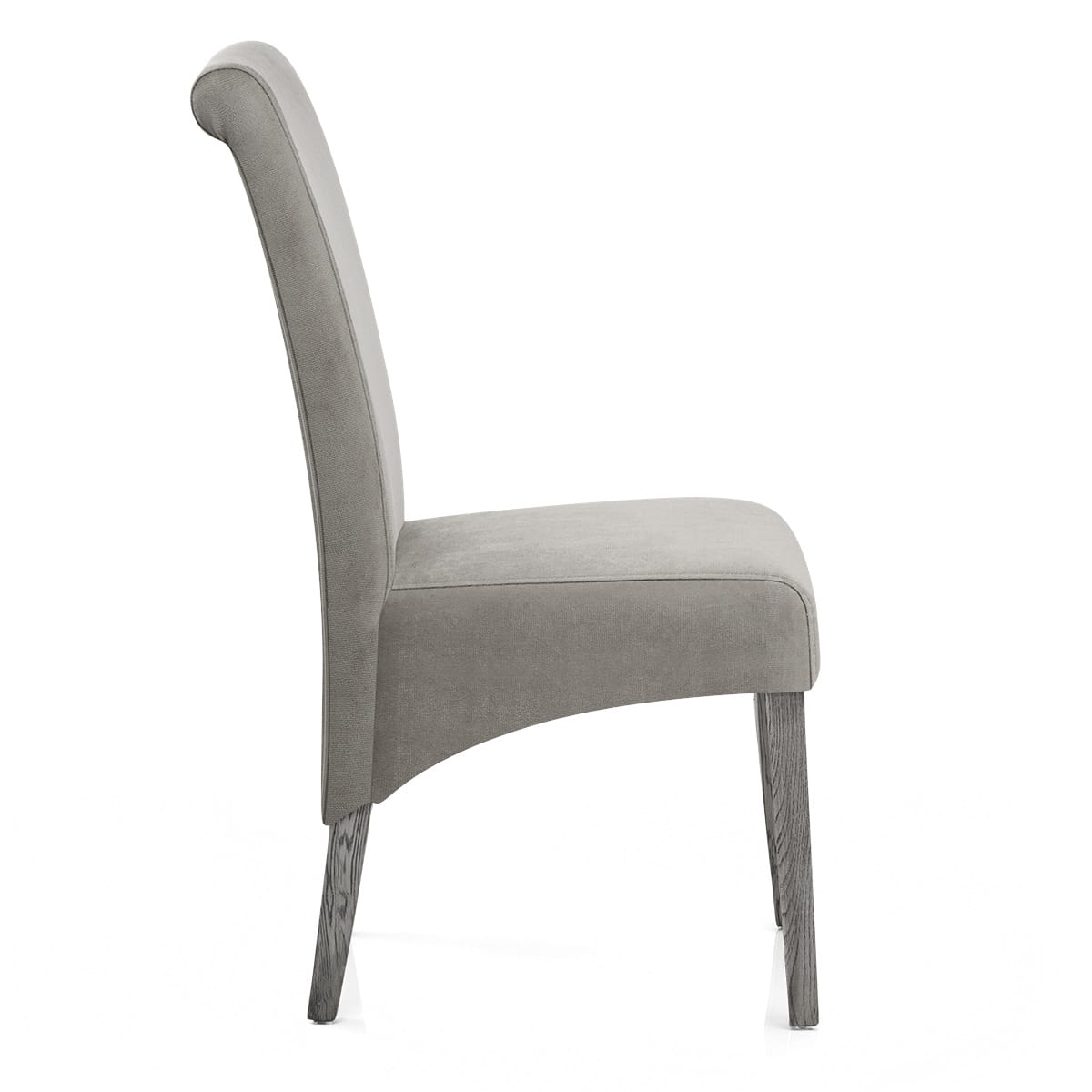 Silla Terciopelo Madera - Carlo Gris