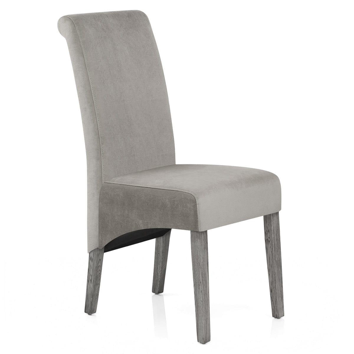 Silla Terciopelo Madera - Carlo Gris