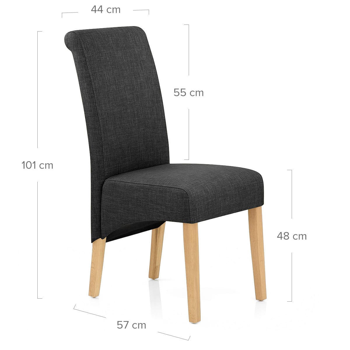 Silla Tela Roble - Carlo Gris Gris