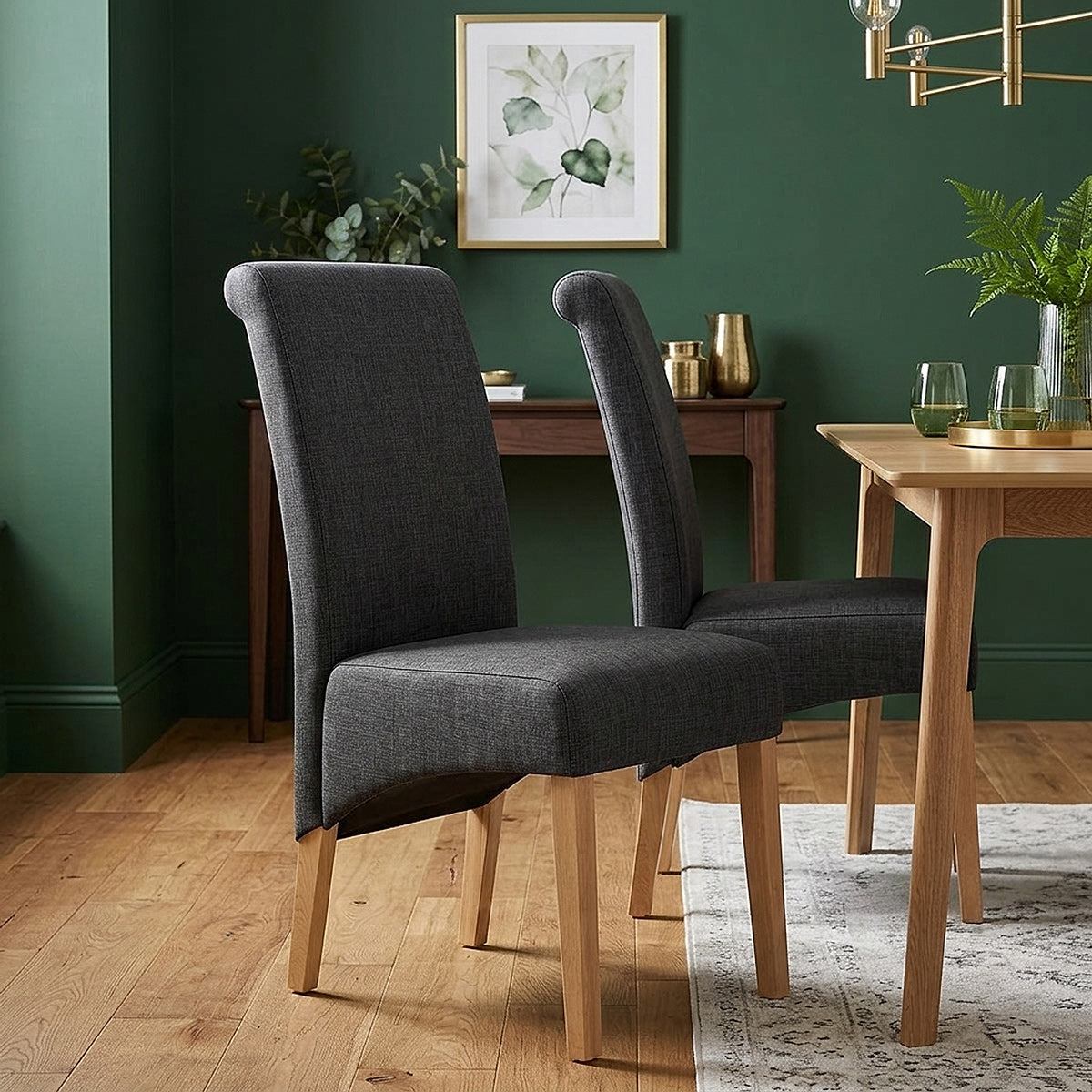 Silla Tela Roble - Carlo Gris Gris