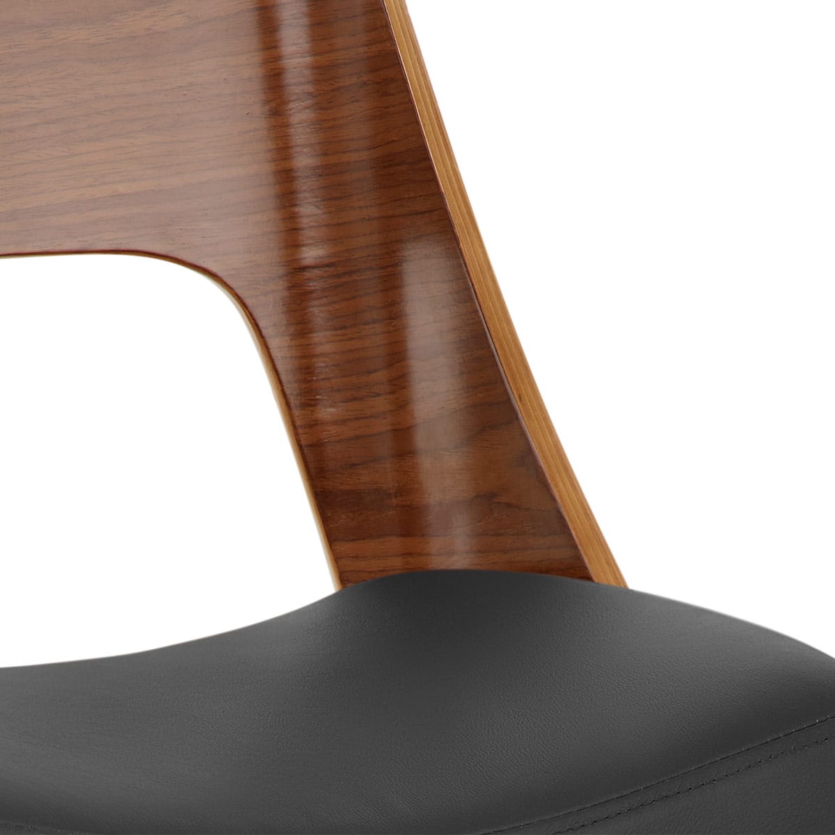 Taburete Auténtico Cuero Madera - Carmen Negro