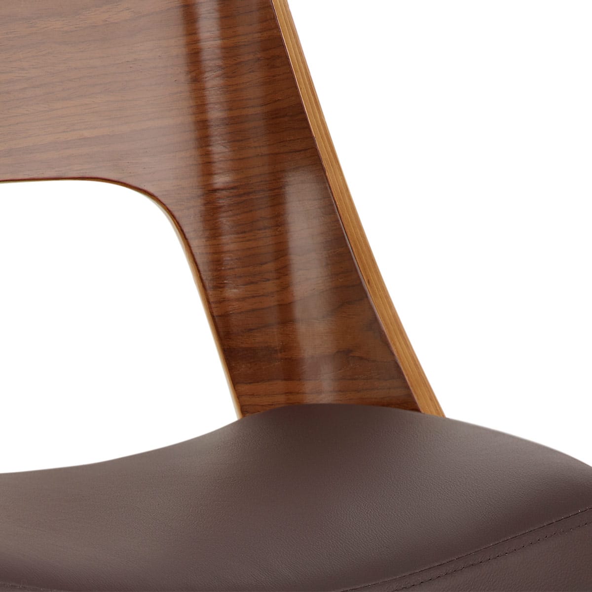 Taburete Auténtico Cuero Madera - Carmen Marrón