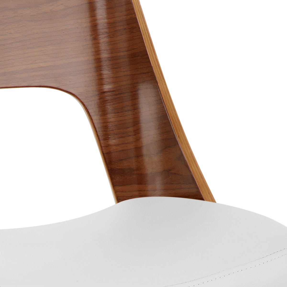 Taburete Auténtico Cuero Madera - Carmen Blanco
