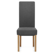 Silla Tela Madera - Carolina Gris Oscuro