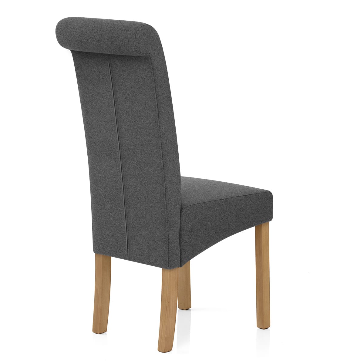 Silla Tela Madera - Carolina Gris Oscuro